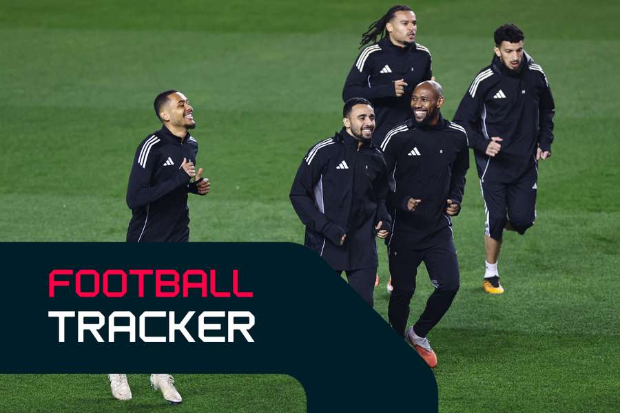 Qarabag's players in training Qarabag's players in training