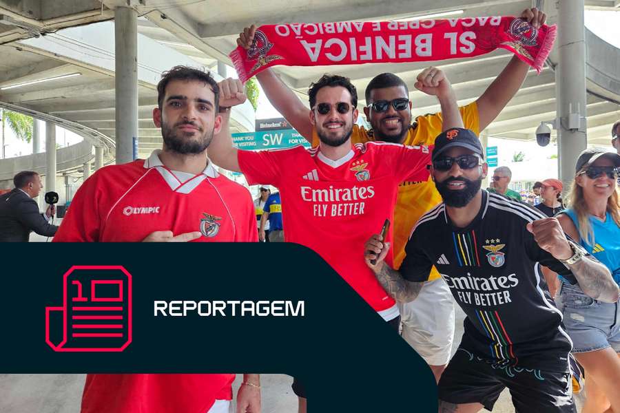 Adeptos do Benfica no Hard Rock Stadium