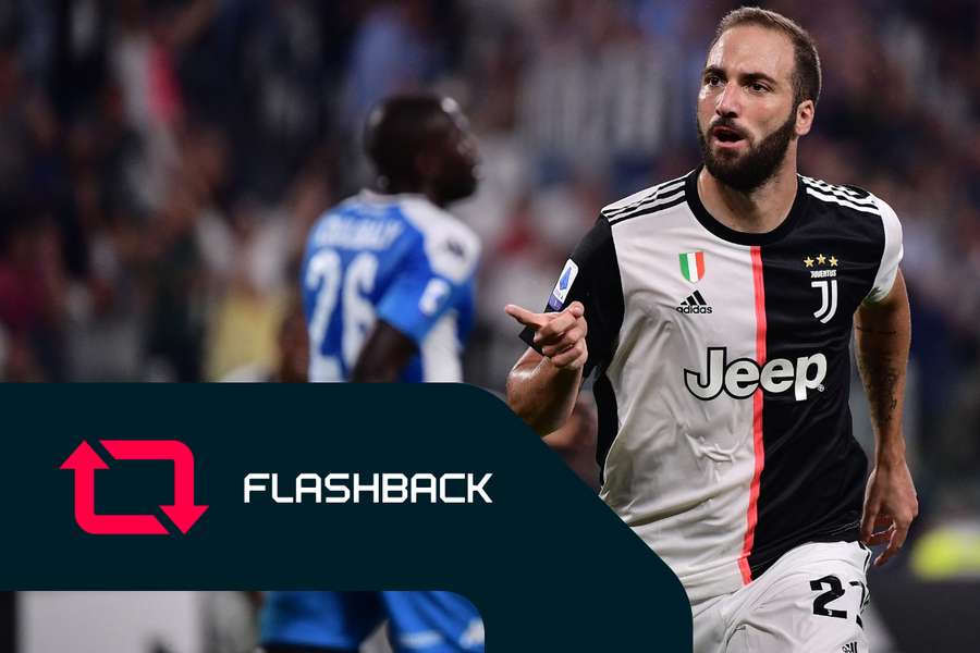 La celebración de Higuaín durante un Juventus-Nápoles La celebración de Higuaín durante un Juventus-Nápoles