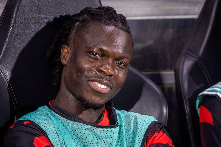 Alidu Seidu on the Rennes bench against Sturm Graz Alidu Seidu on the Rennes bench against Sturm Graz