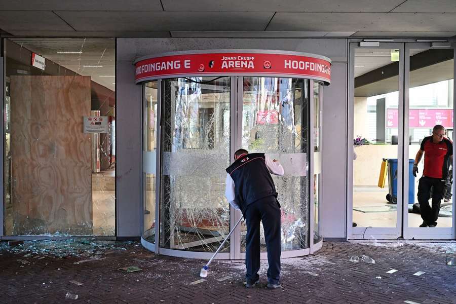The last Klassieker in Amsterdam ended in Ajax fans damaging their own stadium The last Klassieker in Amsterdam ended in Ajax fans damaging their own stadium