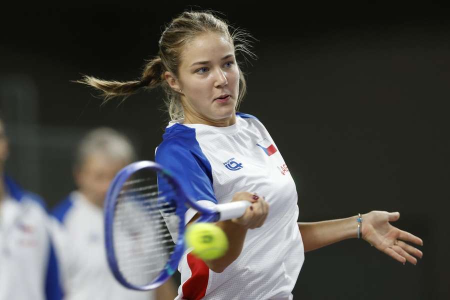 Valdmannová během tréninku na BJKC. Valdmannová během tréninku na BJKC.