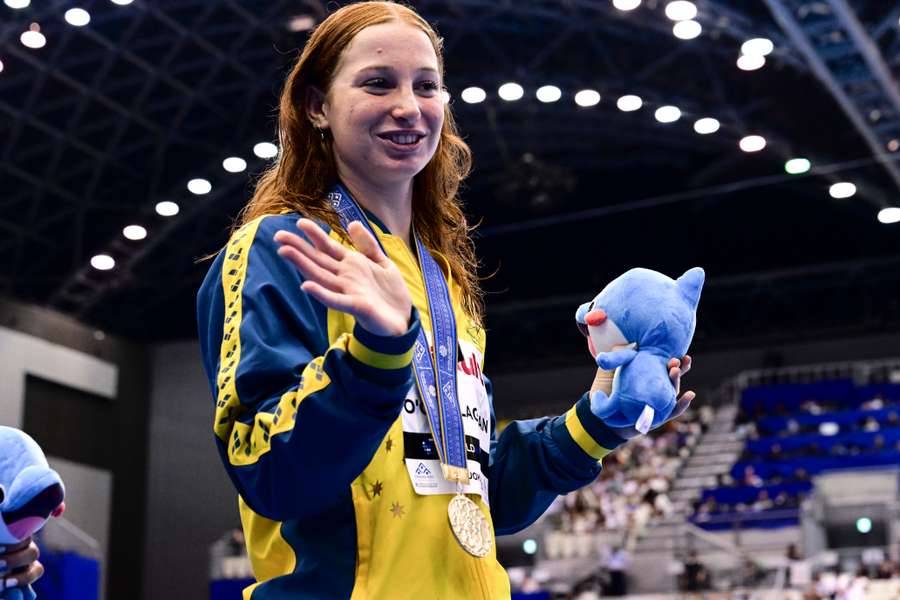 Mollie O'Callaghan après la course. 