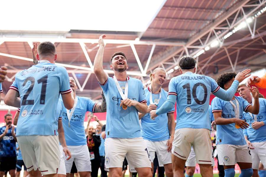 Aymeric Laporte ao serviço do Manchester City