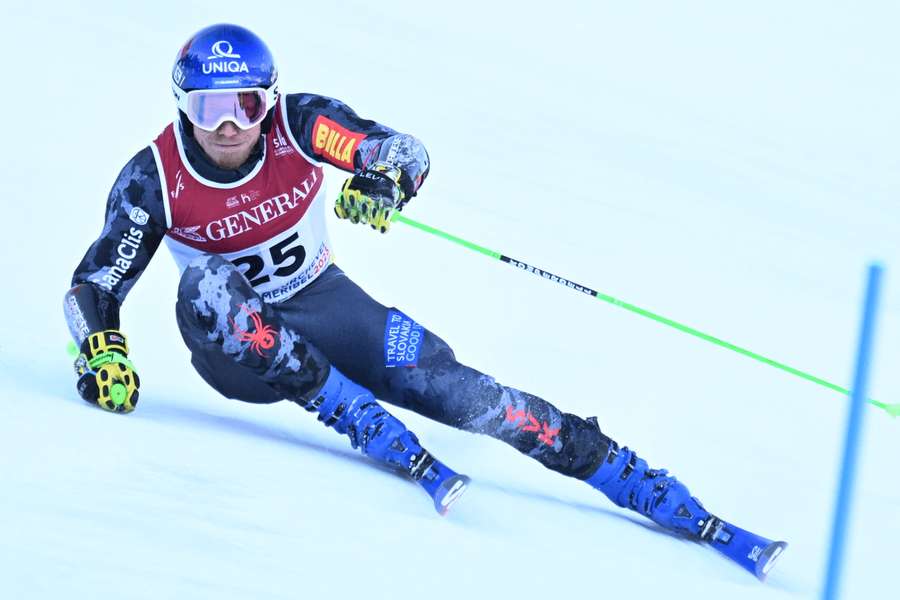 Adam Žampa počas 1. kola obrovského slalomu mužov na MS v alpskom lyžovaní vo francúzskom stredisku Courchevel-Méribel.