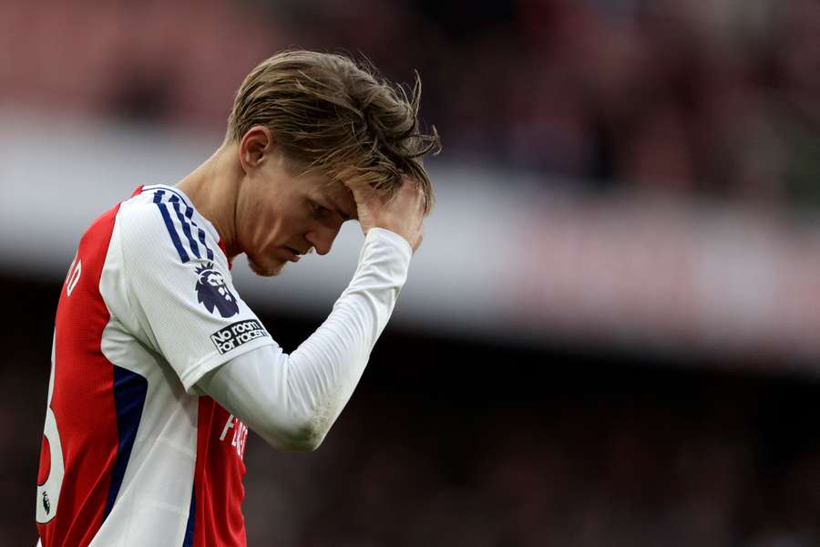 Martin Odegaard après la défaite d'Arsenal contre West Ham.