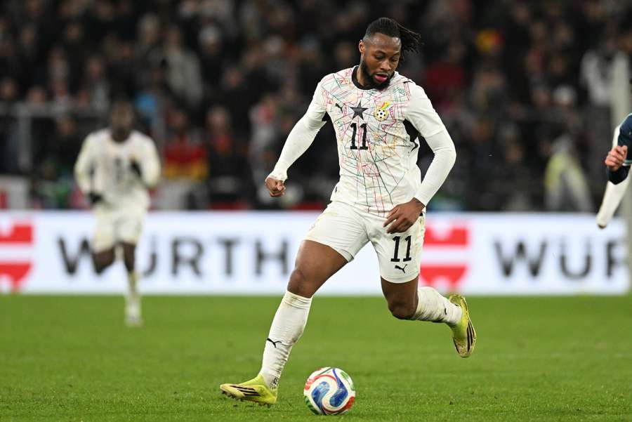 Antoine Semenyo lors du match amical entre l'Allemagne et le Ghana disputé à Stuttgart, le 30 mars 2026.
