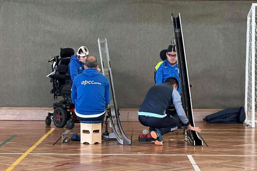 Ricardo Varela em competição de Boccia