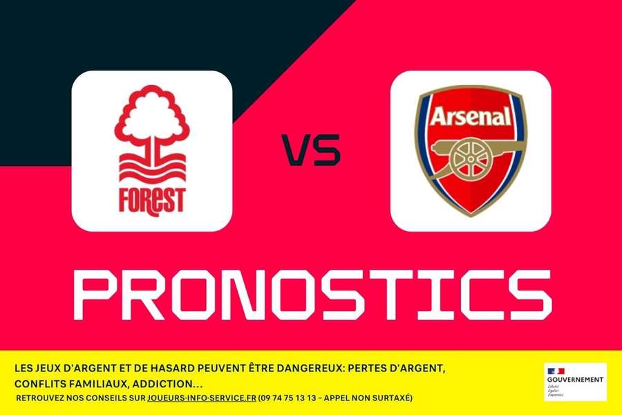 Nottingham Forest - Arsenal : Pronostics, meilleurs paris et cotes (Premier League)
