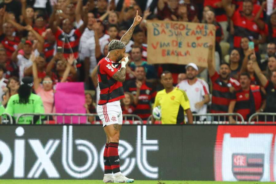 Gabigol fez seu gol de número 150 com a camisa do Flamengo