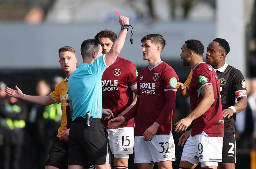 Freddie Potts given his marching orders