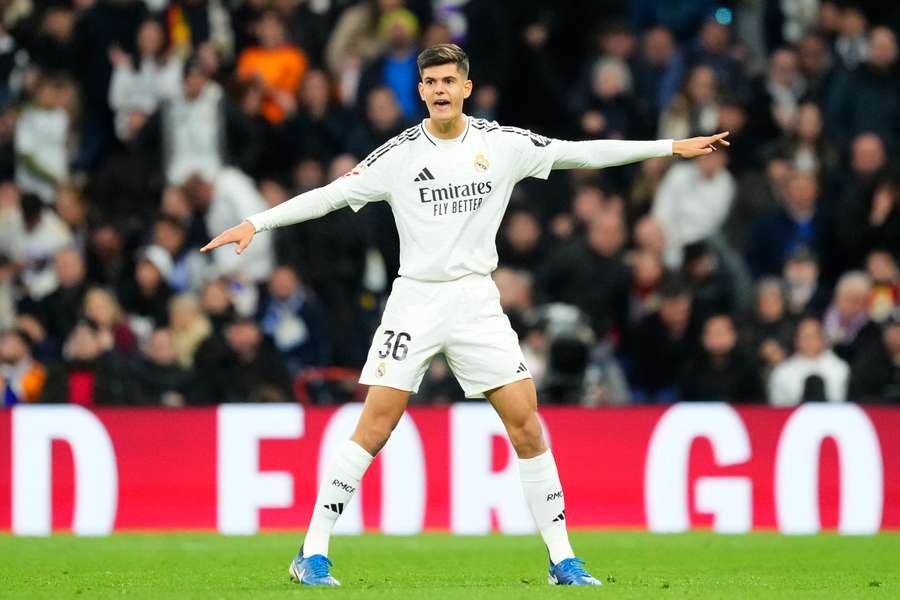 Chema Andrés, en un partido con el primer equipo del Real Madrid la pasada temporada