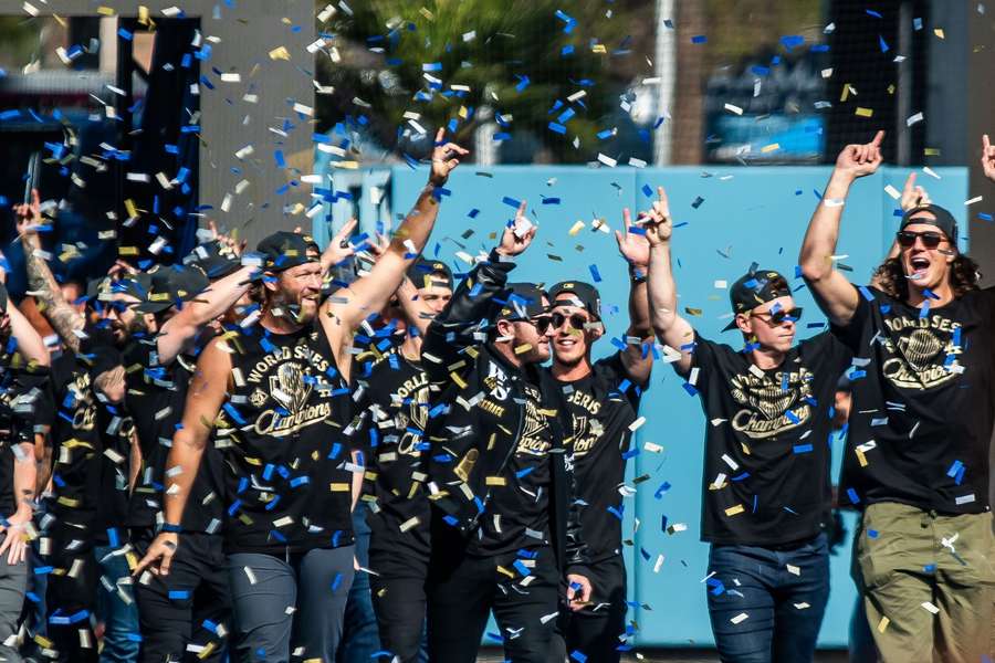 Los Angeles Dodgers celebram conquista Los Angeles Dodgers celebram conquista