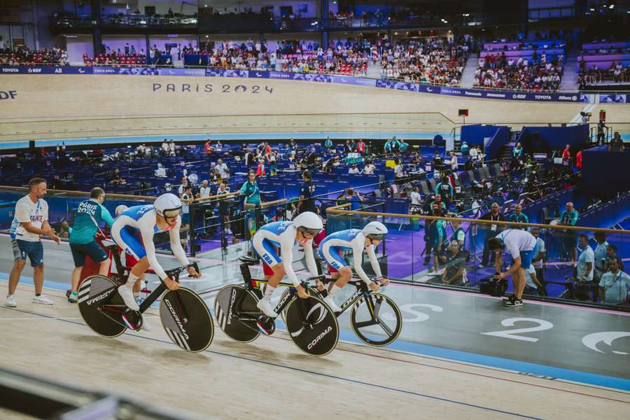 Le vélodrome national lors des Jeux paralympiques.