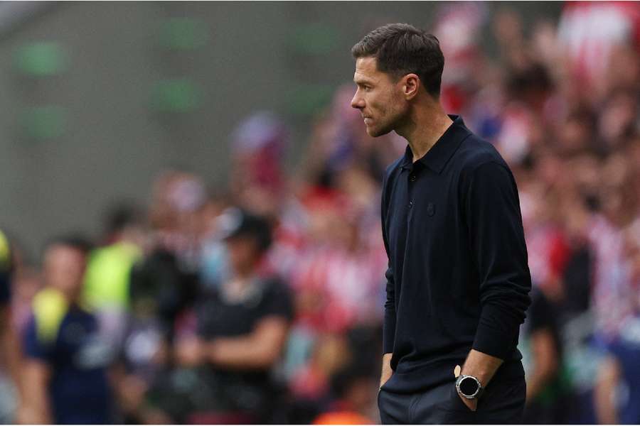 Xabi Alonso on the touchline
