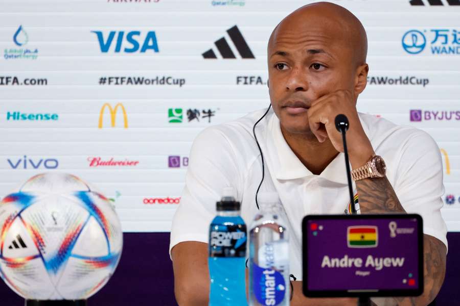 Ayew speaks to the press ahead of Ghana's opening match against Portugal