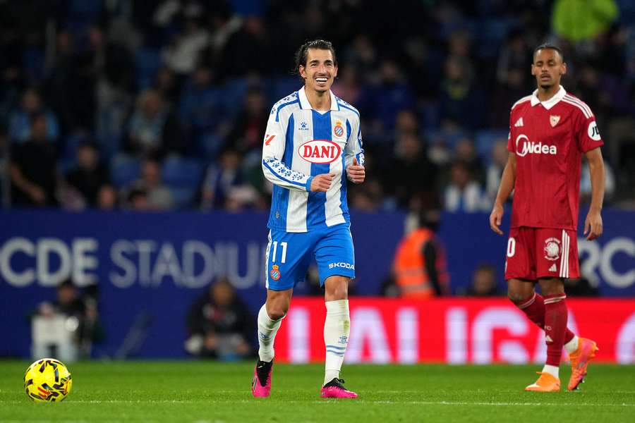Pere Milla dał Espanyolowi prowadzenie 1:0 w meczu z Sevillą.