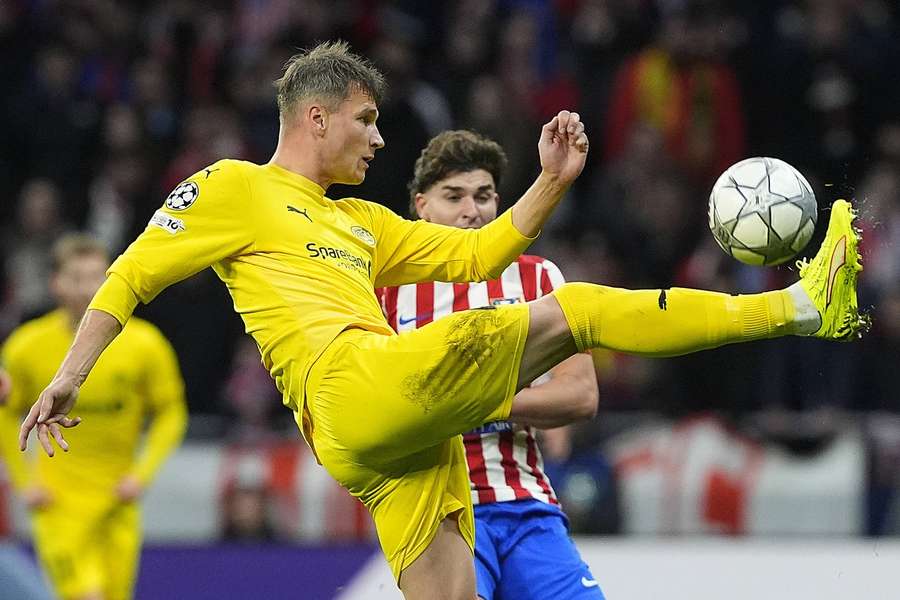 Bodo/Glimt's Odin Bjortuft in action during the Champions League clash against Real Madrid