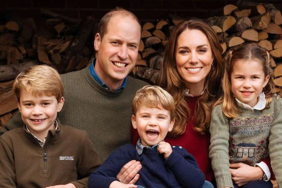 A família do príncipe William, herdeiro do trono inglês