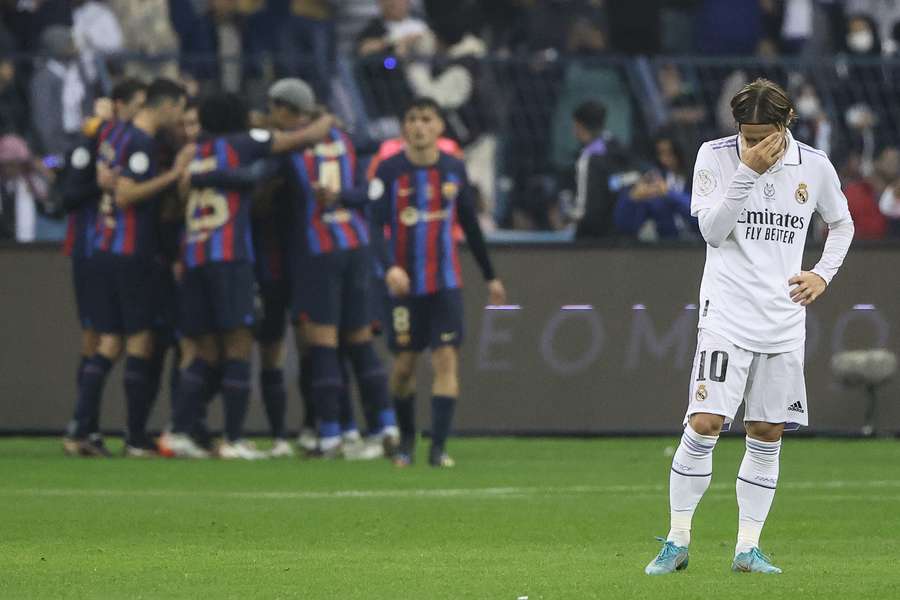 Modric foi o rosto do desalento merengue