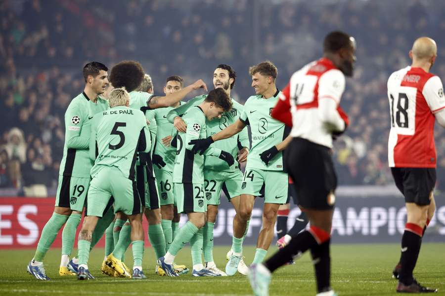 Feyenoord nam twee van de treffers van Atlético voor zijn rekening