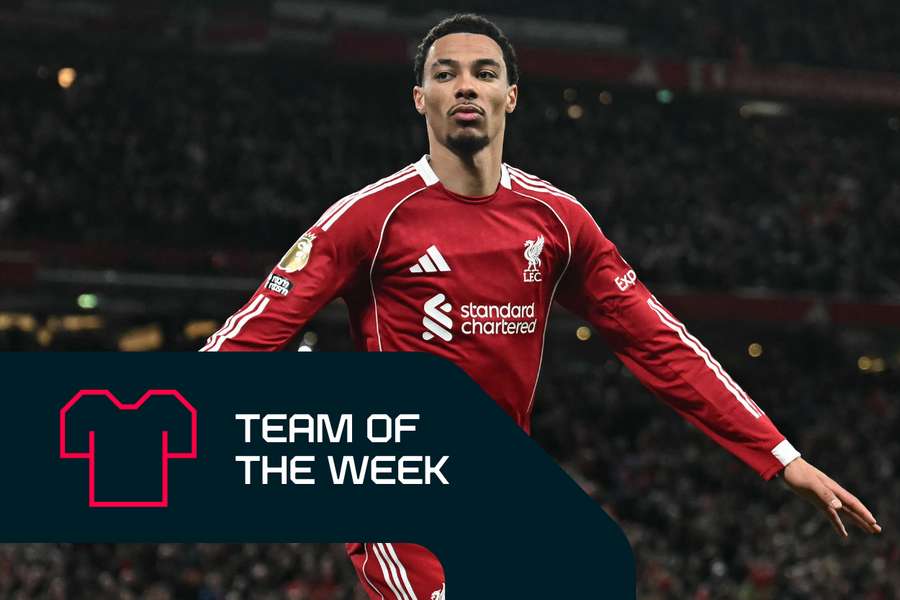 Liverpool's Hugo Ekitike celebrates Liverpool's Hugo Ekitike celebrates