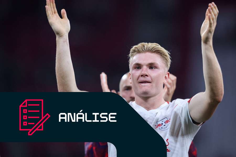 Conrad Harder com a camisola do RB Leipzig
