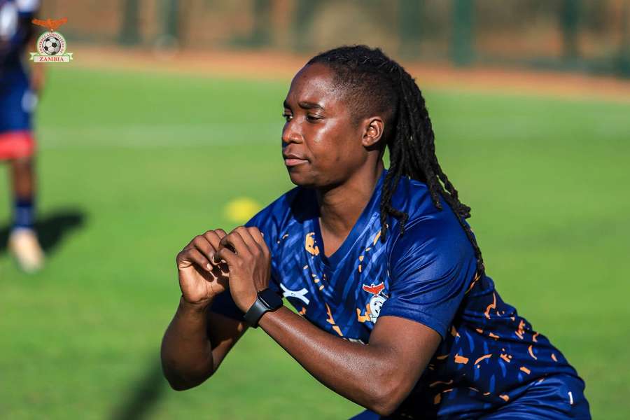 Zambia forward Barbra Banda training for Malawi WAFCON test. Zambia forward Barbra Banda training for Malawi WAFCON test.