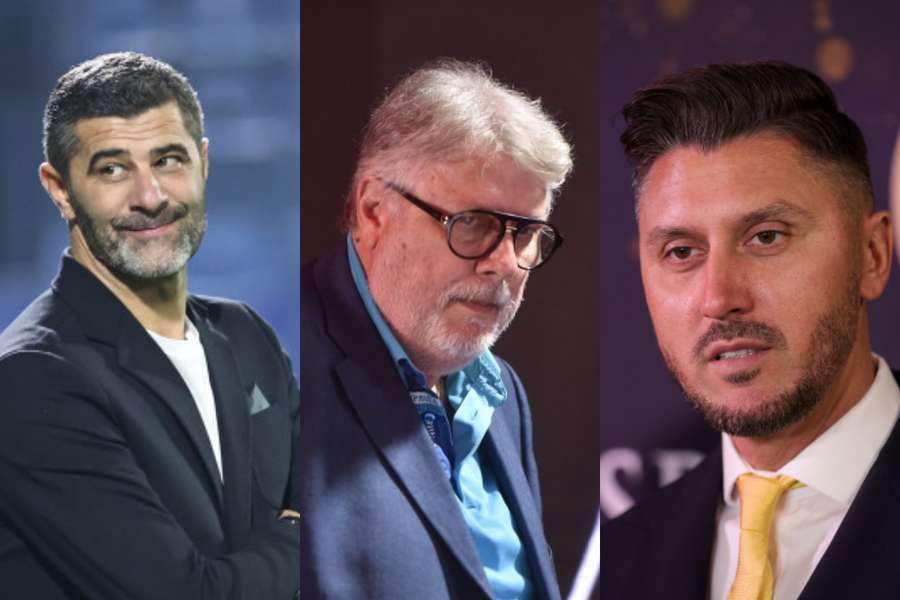 Dani Coman, președintele FC Argeș, Gino Iorgulescu, președintele LPF, și Ciprian Marica, acționar minoritar la Farul Constanța