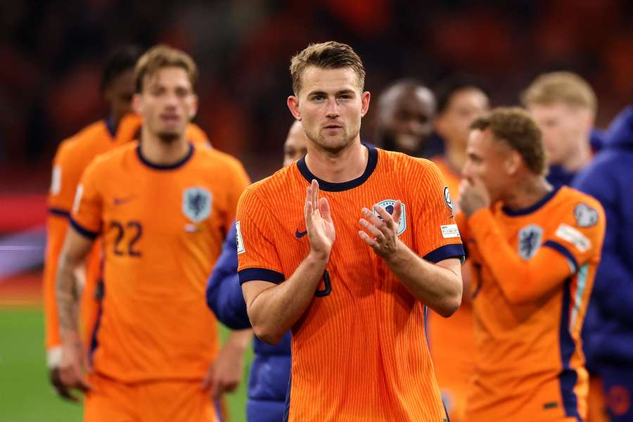 The Netherlands' Matthijs de Ligt after the 4-0 win over Lithuania The Netherlands' Matthijs de Ligt after the 4-0 win over Lithuania