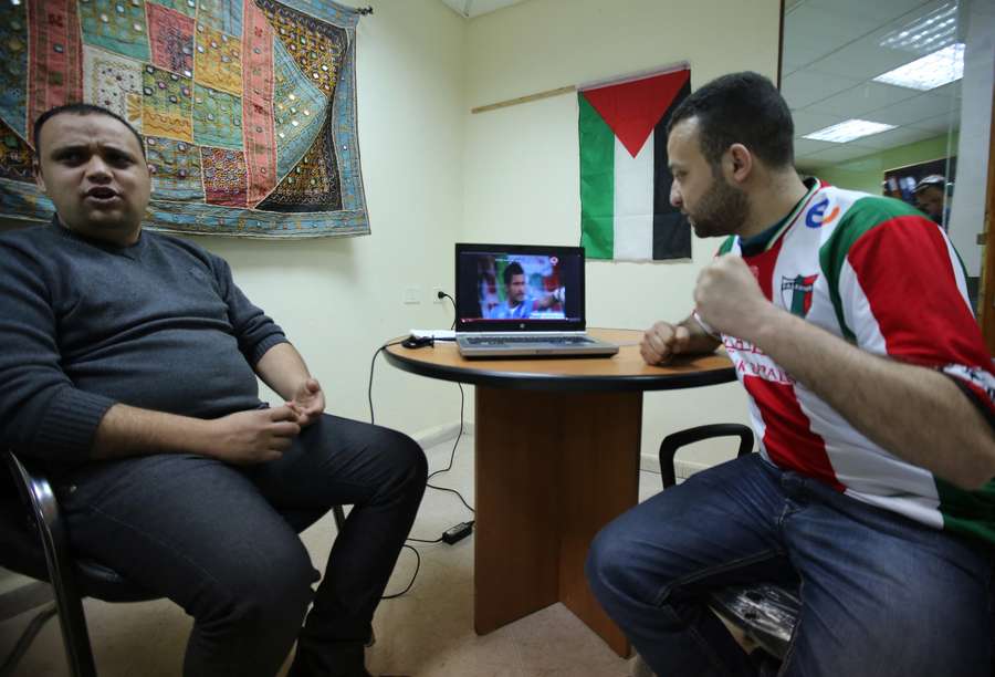 Munther Zahran, torcedor do time sul-americano em Ramallah