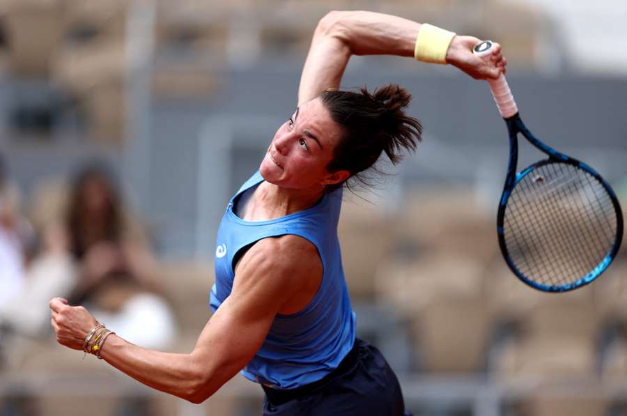 Lois Boisson in action during the French Open