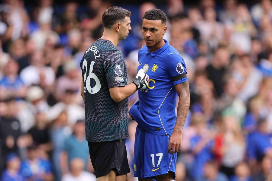 Emi Martinez (L) and Morgan Rogers (R) moved from Aston Villa to Chelsea this summer