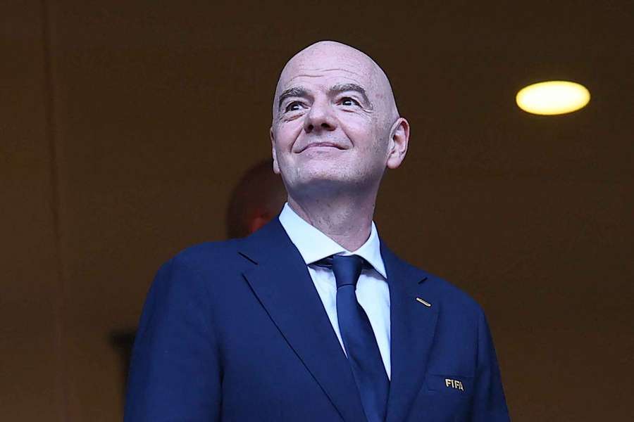 FIFA President Gianni Infantino in the stands FIFA President Gianni Infantino in the stands