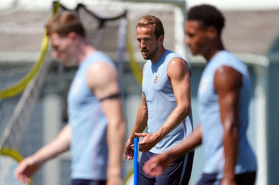 Kane no treino da seleção inglesa Kane no treino da seleção inglesa