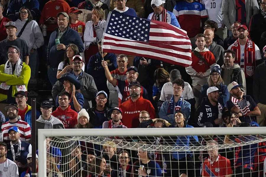 US fans during a men's match earlier this month