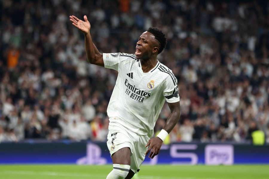 Vinicius Jr lors du match face à l'AC Milan le mois dernier.