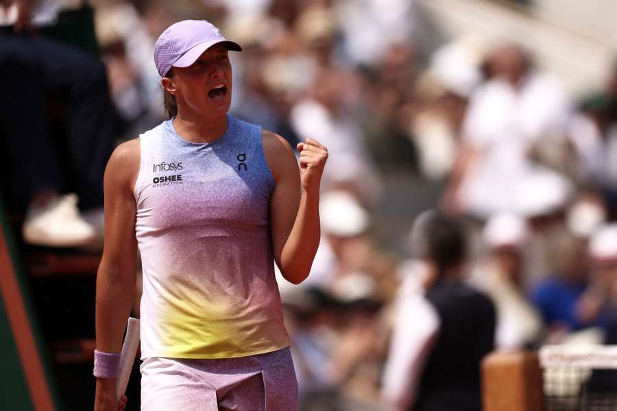 Iga Swiatek à Roland-Garros.