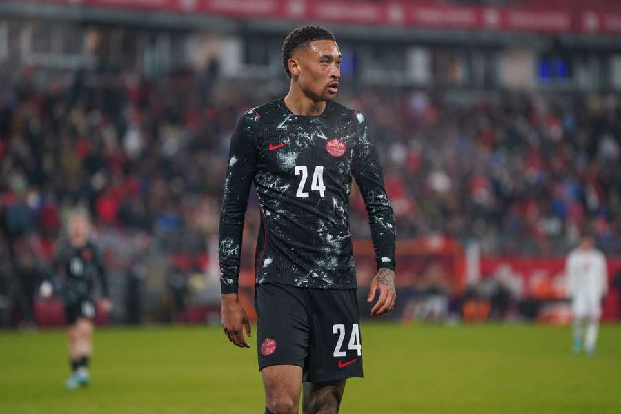 Daniel Jebbison lors de Canada-Tunisie le 1ᵉʳ avril.