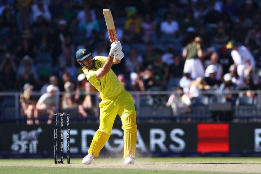 Australia's Mitchell Marsh in action