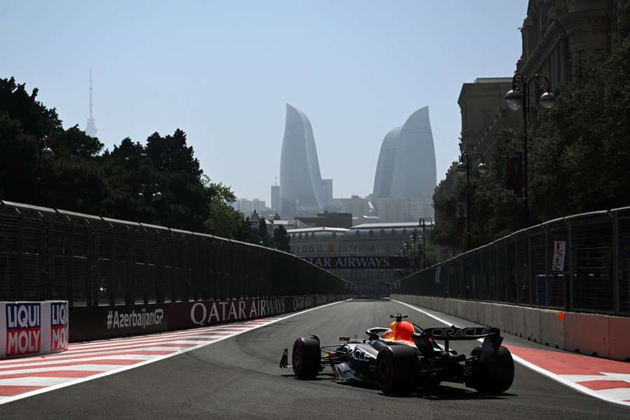 Verstappen finished first in Baku practice