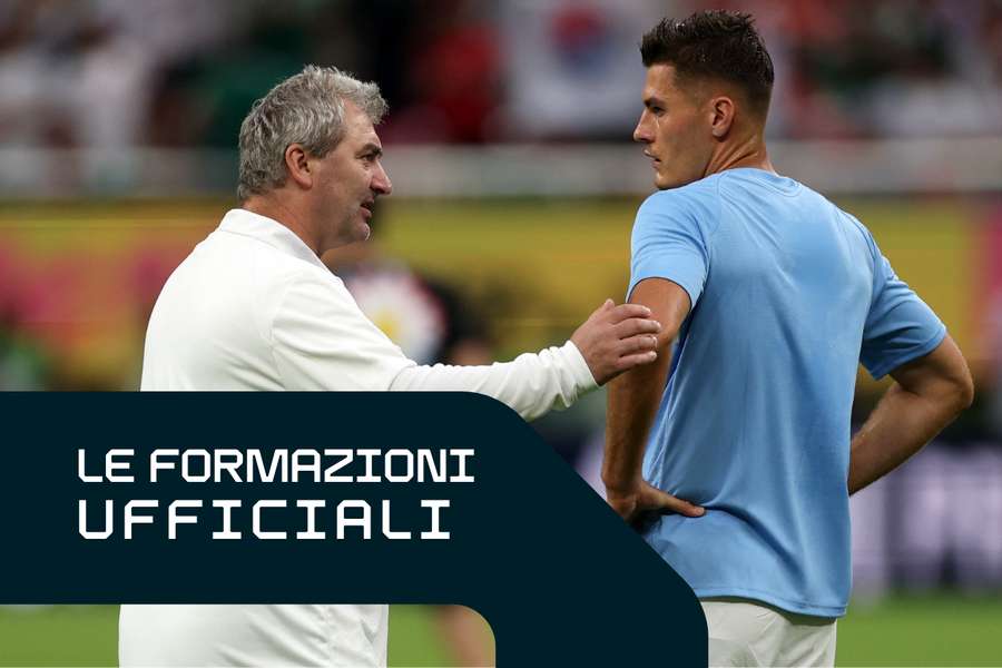 Schick con l'assistant coach Jan Suchoparek Schick con l'assistant coach Jan Suchoparek