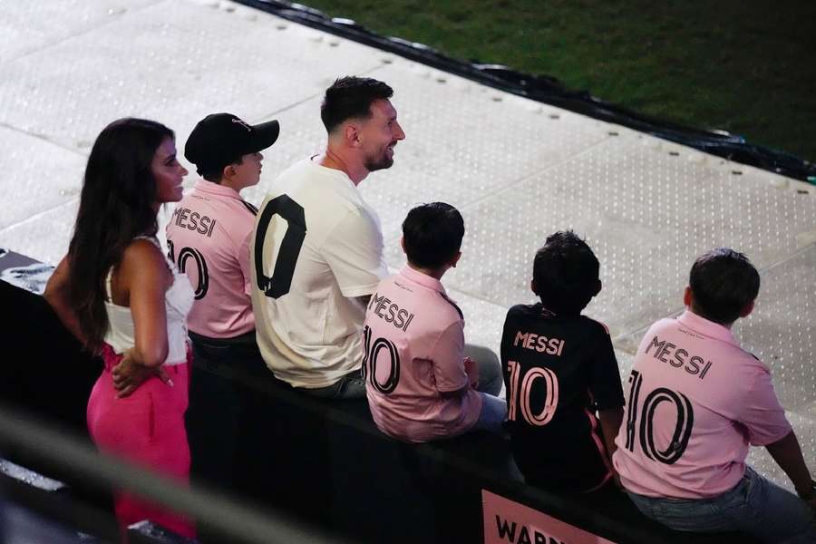 Messi with his family