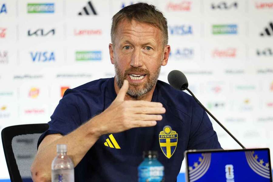 Potter addresses the media before Sweden meet Japan