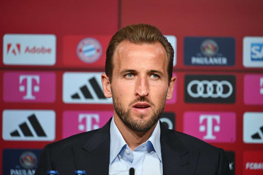 Kane was unveiled as a Bayern player