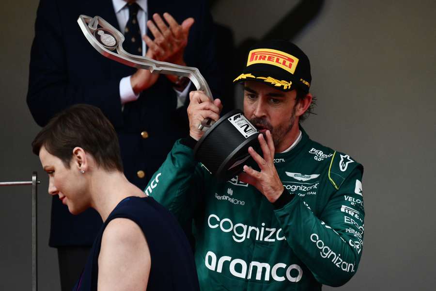Alonso werd tweede in Monaco