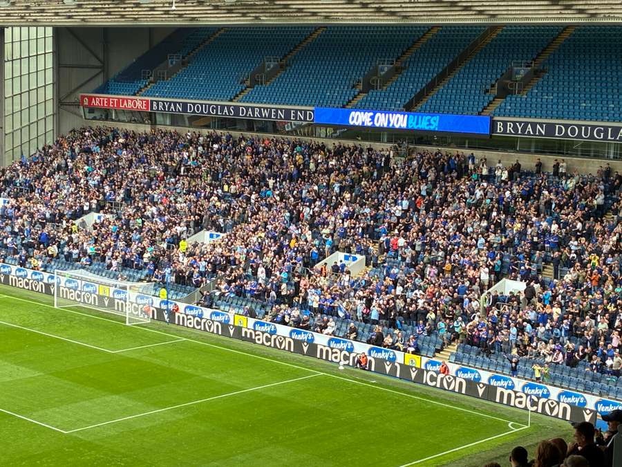 Everton away fans at Ewood Park Everton away fans at Ewood Park