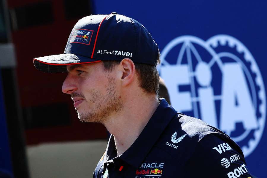 Max Verstappen looks on 
