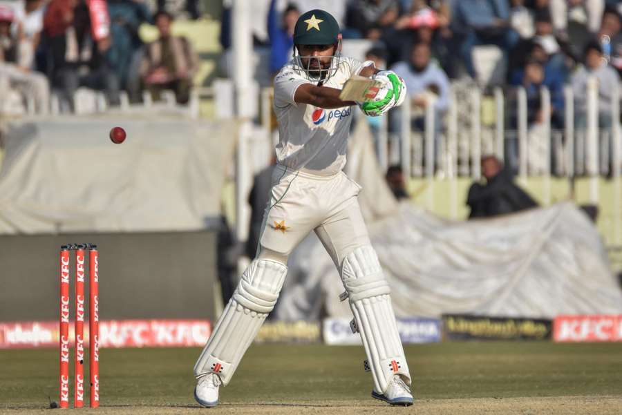 Babar Azam scored 136 off 168 balls before Will Jacks claimed his wicket