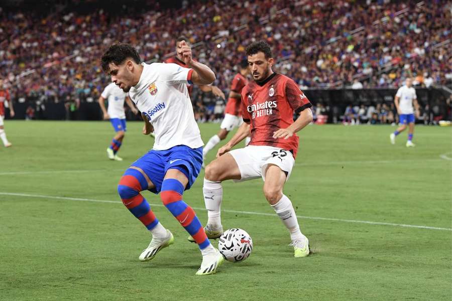 Ez Abde no jogo de pré-época contra o AC Milan